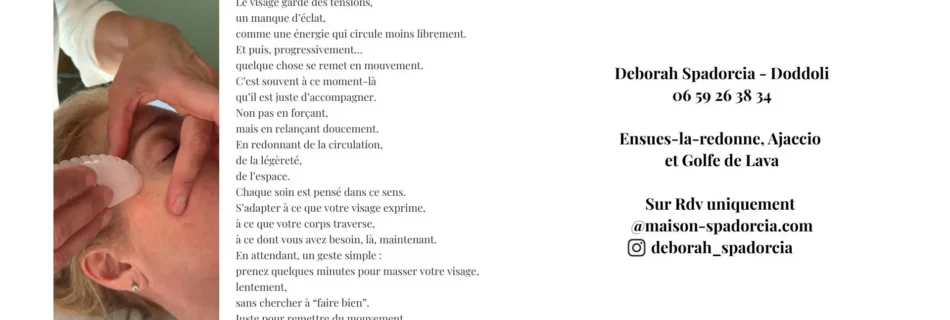 Massage de visage Ensues la redonne Ajaccio